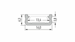 Lumines profile type D silver anodes, 3 m